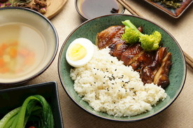 照烧鸡排饭套餐