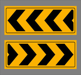 黄黑相间交通箭头
