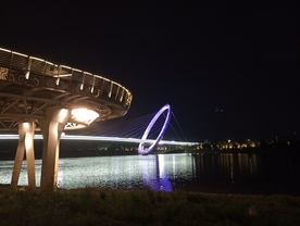 南京眼步行桥夜景