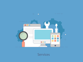 创意商务科技人物矢量释义元素