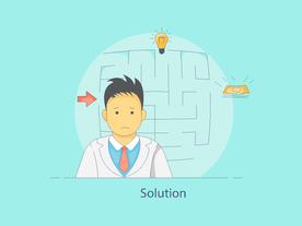 创意商务科技人物矢量释义元素