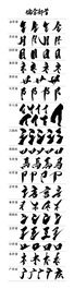 毛笔字偏旁部首