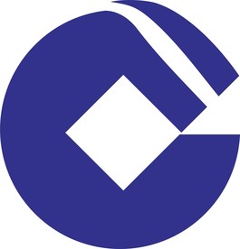 建设银行图标 蓝色 独立