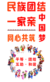 民族团结造型墙