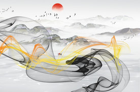 中国风意境水墨山水