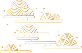 中式渐变线性云纹