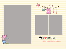 卡通可爱儿童相册海报素材