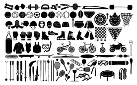 体育健身器材剪影