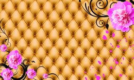 软包浮雕立体花卉