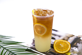 荔芋牛乳茶 摄影照片