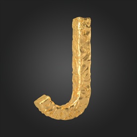 金属质感立体字母