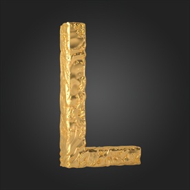 金属质感立体字母L