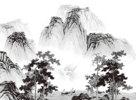 山水墨画