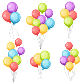 卡通彩色气球