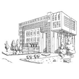 速写 铅笔稿 建筑 楼房写生