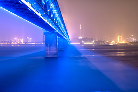 武汉长江大桥夜景