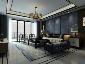 中式客厅3d模型