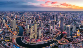 繁华 城市 夜景 全景