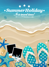 夏日海滩图案设计