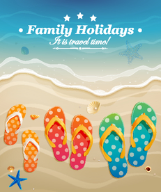 夏日海滩图案设计