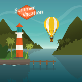 夏日海滩图案设计