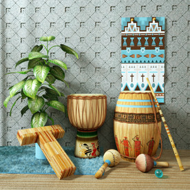 C4D室内装饰场景建模