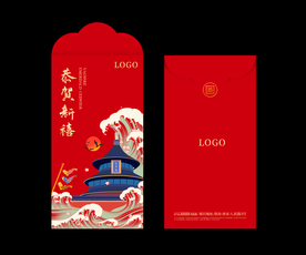 新年红包 天坛 水 日式