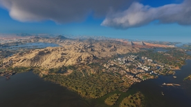 群山河流天空云彩风景