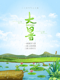 大暑节气宣传海报