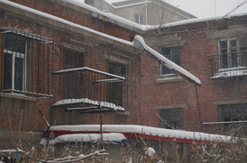 东北城市雪景一角