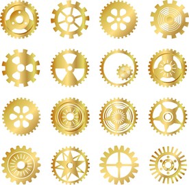工业金色矢量齿轮