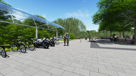 自行车棚效果图