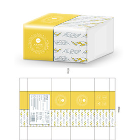 纸巾包装设计软抽平面展开