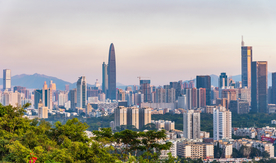 深圳莲花山顶城市风光