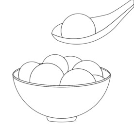 汤圆简笔画