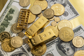 货币黄金纸币美元