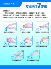 专业洗手七步法