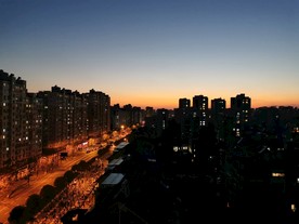 城市的黄昏