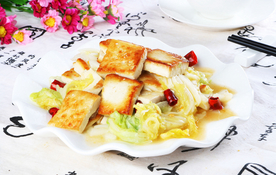 白菜煎豆腐