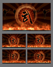 武术舞台背景动画素材