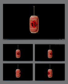 转动的福字灯笼动画素材