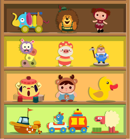 创意货架 上的玩具