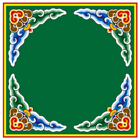 清代 复古 中式 室外 方圆形