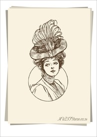 欧洲贵族女子半身像