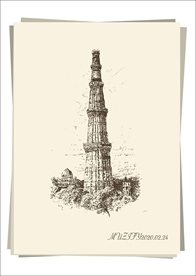 塔 建筑手绘稿