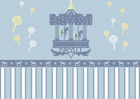 旋转木马背景墙