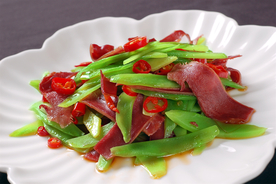 菜香炒腊猪舌