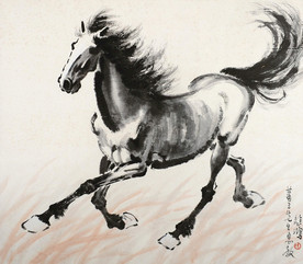 国画骏马
