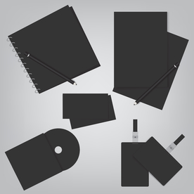 笔本样机黑色本架子记事本素材