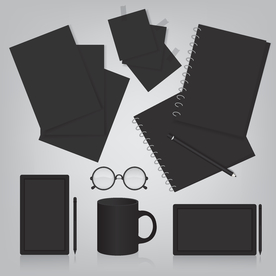 样机笔记本眼镜本子黑色记事本